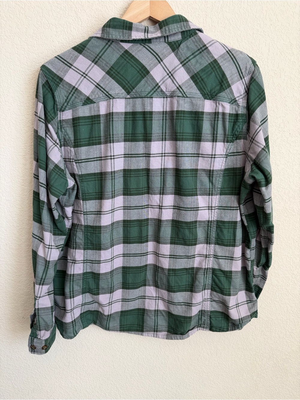 Carhartt Hamilton Flannel Shirt II XL 16/18 Green Gray Plaid Relaxed Fit Cotton - Picture 9 of 16